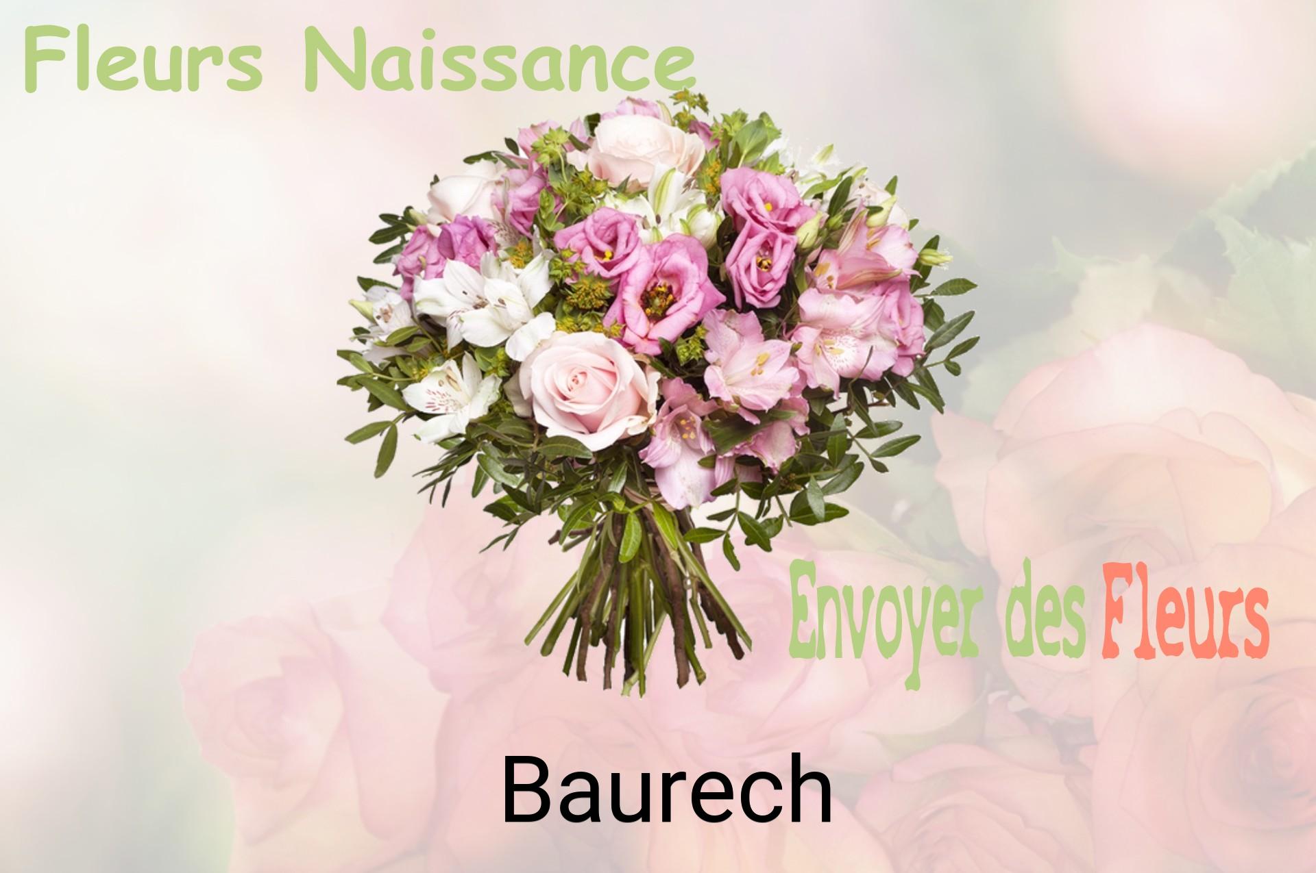 Bouquet de fleurs de naissance livré à Baurech